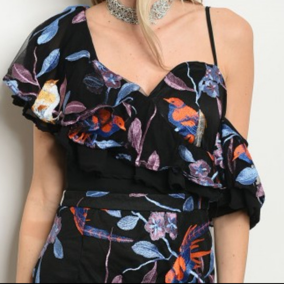 FLORAL MESH PARTY DRESS - Picture 3 of 6